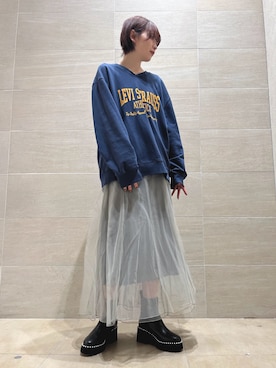 「EVOL（イーボル）のアイテム（ブーツ）」を使った、 rinaさん（レディース・166cm）の冬コーディネート