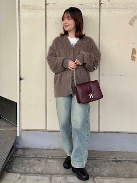 「カーブデニム」｜rinkaさん（レディース・157cm）の秋コーディネート