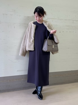 「SENSEOFPLACE」｜「アイテム（ブルゾン）」を使った、rinkaさん（レディース・157cm）の秋コーディネート