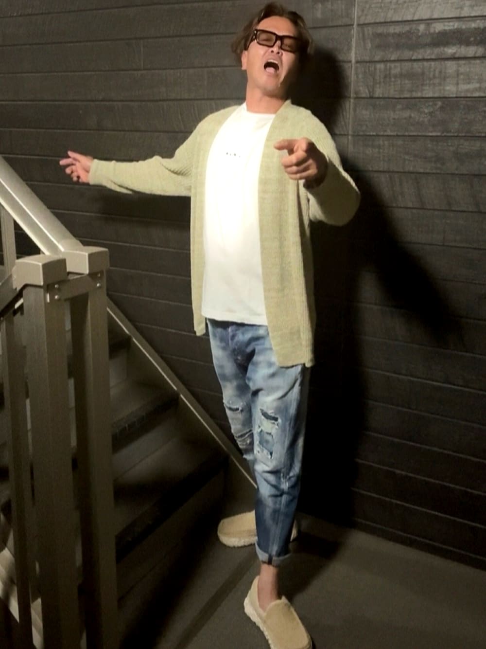 デニムパンツを使った「矢沢永吉」の人気ファッションコーディネート