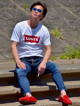 「DSQUARED2（ディースクエアード）のアイテム（パンツ）」を使った、ELVISさん（メンズ・176cm）の夏コーディネート