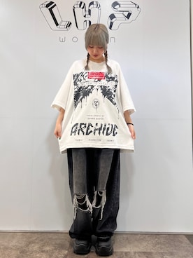 「WHITELAND（ホワイトランド）のアイテム（パンツ）」を使った、misakiさん（レディース・161cm）の春コーディネート