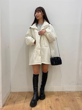 「SENSE OF PLACE by URBAN RESEARCH（センスオブプレイスバイアーバンリサーチ）のヴィンテージルーズスウェット（Tシャツ/カットソー）」を使った、みあさん（レディース・160cm）の秋コーディネート