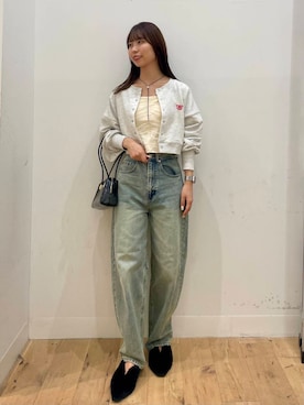 「カーブデニム」｜みあさん（レディース・160cm）の秋コーディネート