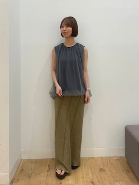 「SENSE OF PLACE by URBAN RESEARCH（センスオブプレイスバイアーバンリサーチ）のアイテム（スカート）」を使った、みあさん（レディース・160cm）の夏コーディネート