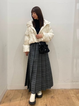 「SENSE OF PLACE by URBAN RESEARCH（センスオブプレイスバイアーバンリサーチ）の『消臭』サイドゴアボリュームソールブーツ（ブーツ）」を使った、みあさん（レディース・160cm）の秋コーディネート