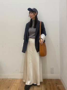「SENSE OF PLACE by URBAN RESEARCH（センスオブプレイスバイアーバンリサーチ）のアイテム（テーラードジャケット）」を使った、みあさん（レディース・160cm）の冬コーディネート