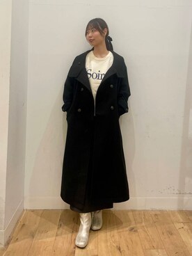 「アイテム（ステンカラーコート）」を使った、みあさん（レディース・160cm）の秋コーディネート
