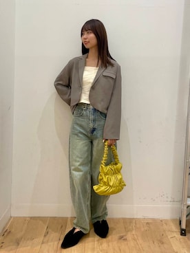 「カーブデニム」｜みあさん（レディース・160cm）の秋コーディネート