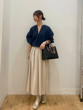 「Aラインスカート」｜みあさん（レディース・160cm）の秋コーディネート