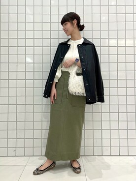 「SENSE OF PLACE by URBAN RESEARCH（センスオブプレイスバイアーバンリサーチ）のアイテム（ライダースジャケット）」を使った、みあさん（レディース・160cm）の春コーディネート