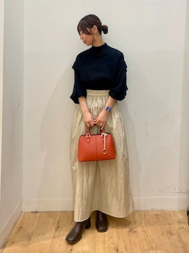 「Aラインスカート」｜みあさん（レディース・160cm）の秋コーディネート