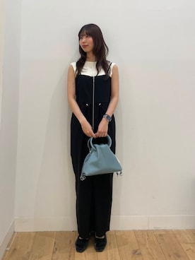 「SENSE OF PLACE by URBAN RESEARCH（センスオブプレイスバイアーバンリサーチ）のアイテム（オールインワン・サロペット）」を使った、みあさん（レディース・160cm）の夏コーディネート