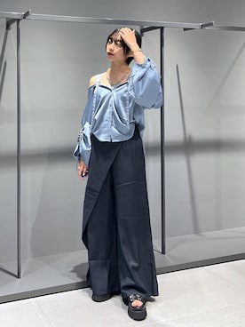 「アイテム（サンダル）」を使った、ｵｶﾞちゃんさん（レディース・154cm）の夏コーディネート