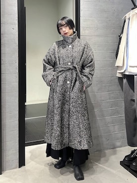 「アイテム（ステンカラーコート）」を使った、ｵｶﾞちゃんさん（レディース・154cm・20代）の冬コーディネート