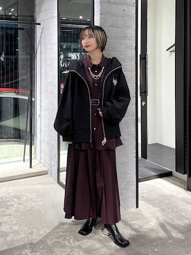 「HARE（ハレ）のアイテム（シューズ）」を使った、オガちゃんさん（レディース・154cm）の秋コーディネート