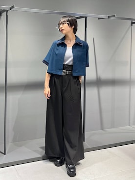 「メガネ」｜「アイテム（アクセサリー）」を使った、ｵｶﾞちゃんさん（レディース・154cm）の夏コーディネート
