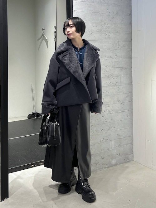 セール】ウーリーテックフェイクファーショートコート(HARE