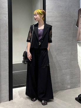 「HARE（ハレ）のアイテム（トップス）」を使った、オガちゃんさん（レディース・154cm）の春コーディネート