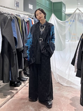 「アイテム（ブローチ/コサージュ）」を使った、ｵｶﾞちゃんさん（レディース・154cm）の秋コーディネート