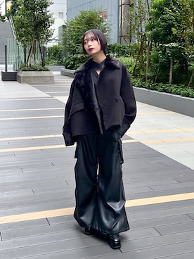 「アイテム（ピーコート）」を使った、ｵｶﾞちゃんさん（レディース・154cm・20代）の秋コーディネート