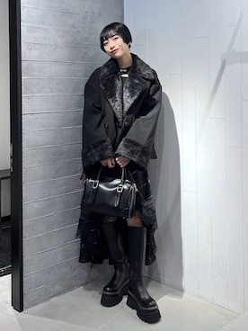 「アイテム（ピーコート）」を使った、ｵｶﾞちゃんさん（レディース・154cm・20代）の秋コーディネート