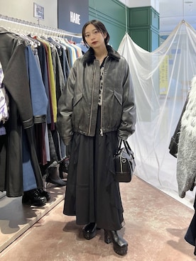 「HARE（ハレ）のアイテム（ブルゾン）」を使った、ｵｶﾞちゃんさん（レディース・154cm）の秋コーディネート