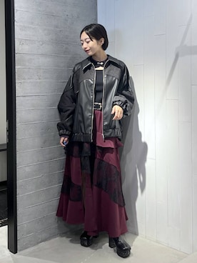 「HARE（ハレ）のアイテム（ベルト）」を使った、ｵｶﾞちゃんさん（レディース・154cm）の秋コーディネート