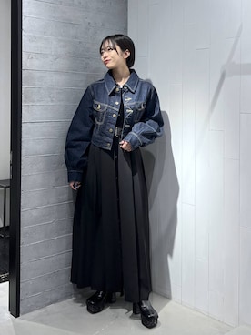 「アイテム（デニムジャケット）」を使った、ｵｶﾞちゃんさん（レディース・154cm・20代）の秋コーディネート