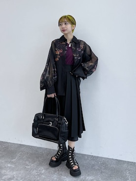 「HARE（ハレ）のアイテム（トップス）」を使った、オガちゃんさん（レディース・154cm）の春コーディネート