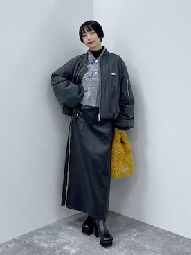 「アイテム（MA-1）」を使った、ｵｶﾞちゃんさん（レディース・154cm）の秋コーディネート