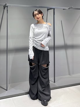 「アイテム（カーゴパンツ）」を使った、ｵｶﾞちゃんさん（レディース・154cm・20代）の夏コーディネート