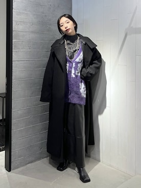 「アイテム（ノーカラーコート）」を使った、ｵｶﾞちゃんさん（レディース・154cm・20代）の秋コーディネート