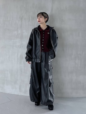 「HARE（ハレ）のアイテム（ブルゾン）」を使った、オガちゃんさん（レディース・154cm）の夏コーディネート