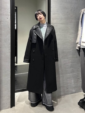 「アイテム（ステンカラーコート）」を使った、ｵｶﾞちゃんさん（レディース・154cm・20代）の秋コーディネート