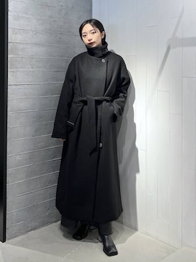 「アイテム（ノーカラーコート）」を使った、ｵｶﾞちゃんさん（レディース・154cm）の秋コーディネート