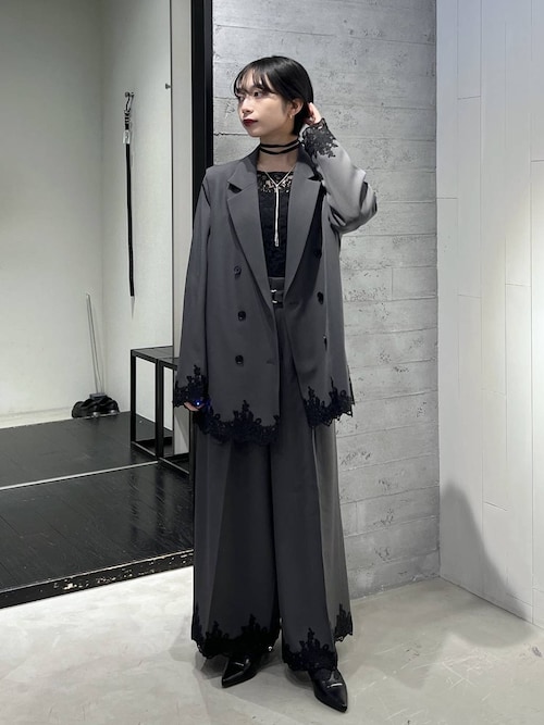 CEREMONY SET UP対応】レースワイドパンツ(HARE)（スラックス）｜HARE