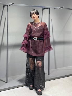 「アイテム（ベルト）」を使った、ｵｶﾞちゃんさん（レディース・154cm・20代）の夏コーディネート