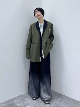 「アイテム（テーラードジャケット）」を使った、ｵｶﾞちゃんさん（レディース・154cm）の冬コーディネート