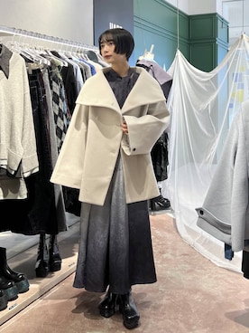 「アイテム（チェスターコート）」を使った、ｵｶﾞちゃんさん（レディース・154cm・20代）の冬コーディネート