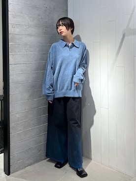 「HARE（ハレ）のアイテム（ポロシャツ）」を使った、ｵｶﾞちゃんさん（レディース・154cm）の秋コーディネート