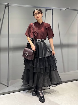 「HARE（ハレ）のジャガードキリカエメリージェーンシューズ(HARE)（ドレスシューズ）」を使った、ｵｶﾞちゃんさん（レディース・154cm・20代）の夏コーディネート