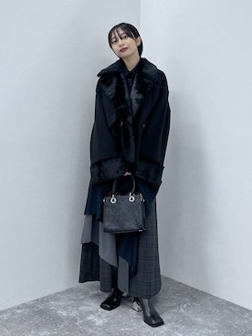 「アイテム（ピーコート）」を使った、ｵｶﾞちゃんさん（レディース・154cm）の秋コーディネート