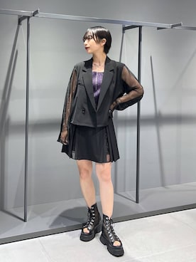 「HARE（ハレ）のアイテム（テーラードジャケット）」を使った、ｵｶﾞちゃんさん（レディース・154cm）の夏コーディネート