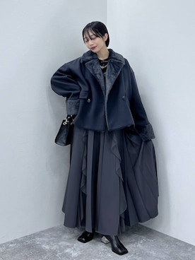 「アイテム（ピーコート）」を使った、ｵｶﾞちゃんさん（レディース・154cm）の秋コーディネート