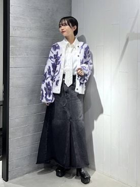 「アイテム（デニムスカート）」を使った、ｵｶﾞちゃんさん（レディース・154cm・20代）の秋コーディネート
