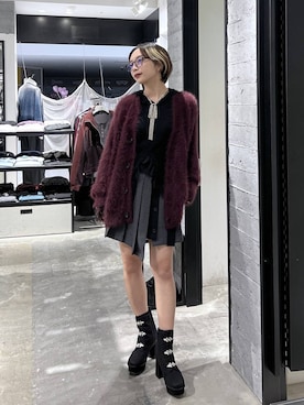 「HARE（ハレ）のアイテム（スカート）」を使った、オガちゃんさん（レディース・154cm）の秋コーディネート