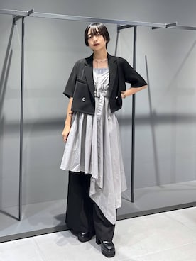 「HARE（ハレ）のアイテム（テーラードジャケット）」を使った、ｵｶﾞちゃんさん（レディース・154cm）の夏コーディネート