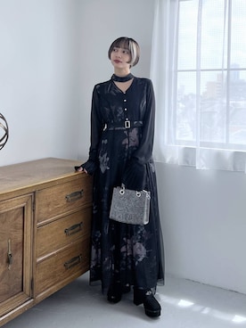 「HARE（ハレ）のアイテム（ワンピース/ドレス）」を使った、オガちゃんさん（レディース・154cm）の夏コーディネート