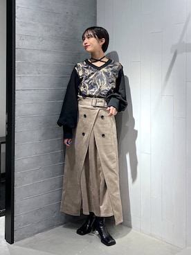「アイテム（スウェット）」を使った、ｵｶﾞちゃんさん（レディース・154cm）の秋コーディネート